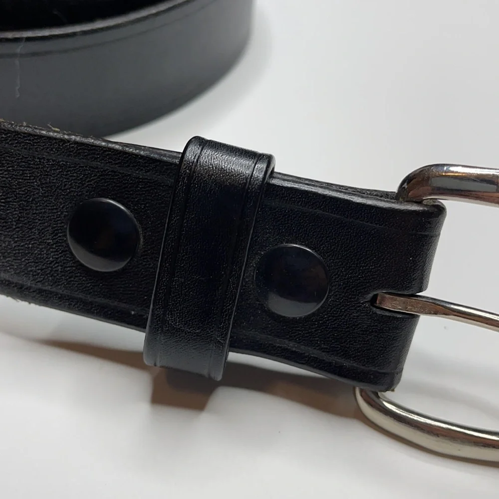 Triple K Black Leather Belt Size 40
